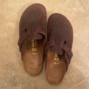 Birkenstock Boston Sz 38 - Habana Oiled Leather